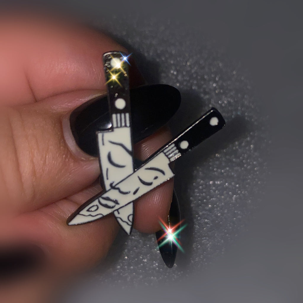 Double Crossed Enamel Pin